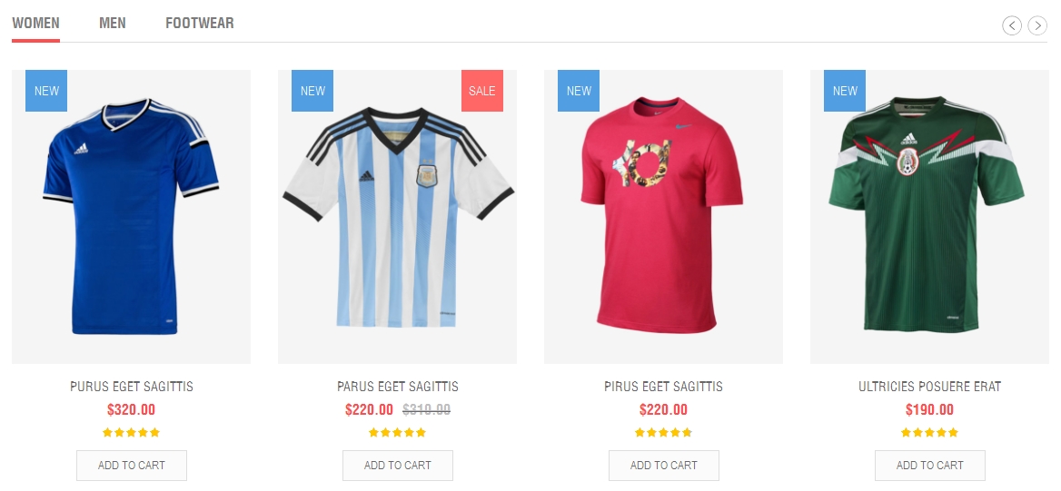 tab category slider
